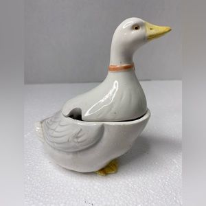 Vintage Otagiri Goose Duck Mustard Jam Jar no spoon